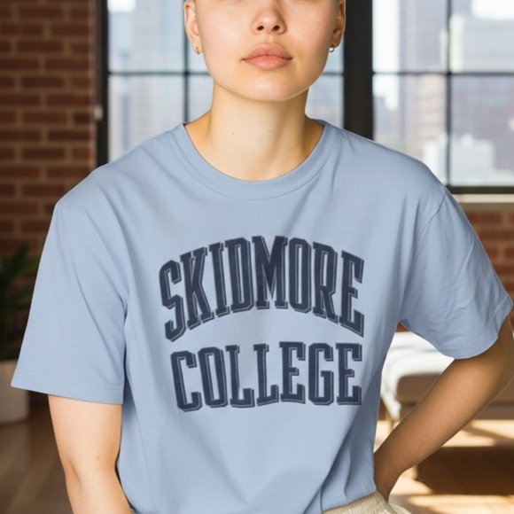 "Classic Cool: Vintage Skimore College Tee - Size Large" - Picture 1 of 4